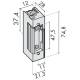 Gâche éléctrique GEM standard à émission 12V avec contact stationnaire intégré