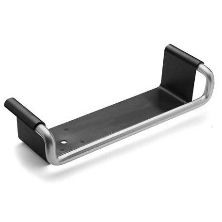 Porte shampoing 318x105 mm, plateau noir, inox brossé 316