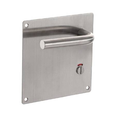 Paire de béquilles sur plaque L 19 mm fonction WC gauche, inox brossé 304