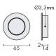 Cuvette ronde encastrée Ø 65 mm, inox brossé 304