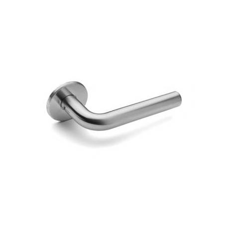 Paire de béquilles L 19 mm sur rosace ronde, inox brossé 316