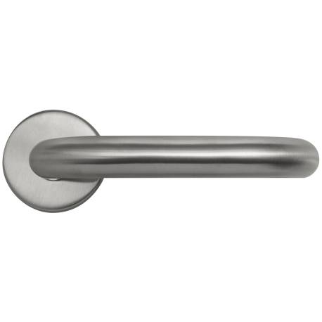 Paire de béquilles Soft-Line  U 19 mm sur rosace ronde, inox brossé