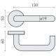 Paire de béquilles Soft-Line  U 19 mm sur rosace ronde, inox brossé