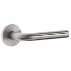 Paire de béquilles L 19 mm sur rosace ronde, inox brossé 304