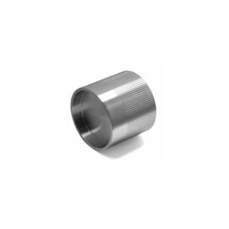 Paire de boutons cylindrique mobile sur rosace ronde, inox brossé 316