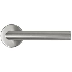 Paire de béquilles Soft-Line E19 mm sur rosaces rondes, inox brossé