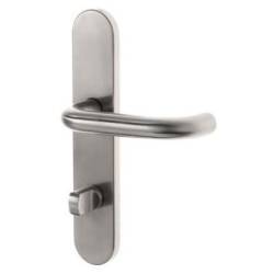 Paire de béquilles sur plaque U 19 mm fonction WC, inox brossé 304