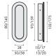 Cuvette ovale encastrée 50x102 mm, inox brossé 316