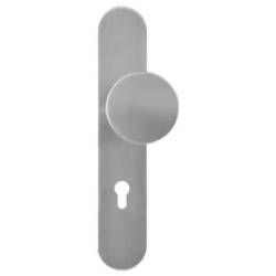 Bouton fixe déporté sur plaque LOGINOX fonction clé I, inox brossé 304