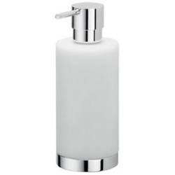 Distributeur de savon liquide à poser, 250 ml, chromé/blanc, NORDIC