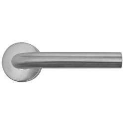 Paire de béquilles Soft-Line L 19 mm sur rosace ronde, inox brossé