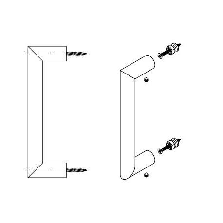 Kit fixation montage simple non traversant, pour poignée de tirage EXS