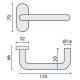 Paire de béquilles U 16 mm sur rosace ovale, inox brossé 304