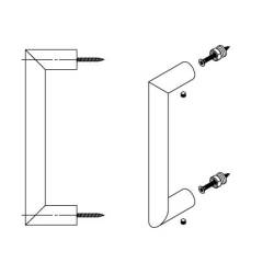 Kit fixation montage simple non traversant, pour poignée de tirage EXS