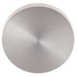 Paire de rosaces rondes pleines Ø 53 mm, inox brossé 304