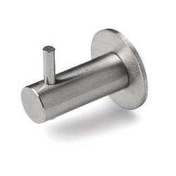 Patère à crochet Ø 14 mm sur rosace, inox brossé 316