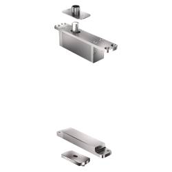 Ensemble pivots ST ONE/TP70 18mm + plaques rectangulaires inox